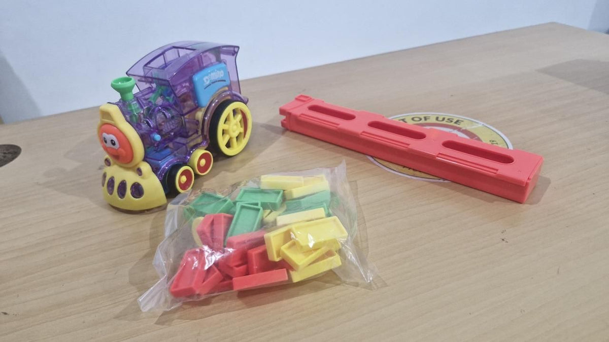 Train Toy Domino Set for Kids BPA Free Plastic with Sound Effects